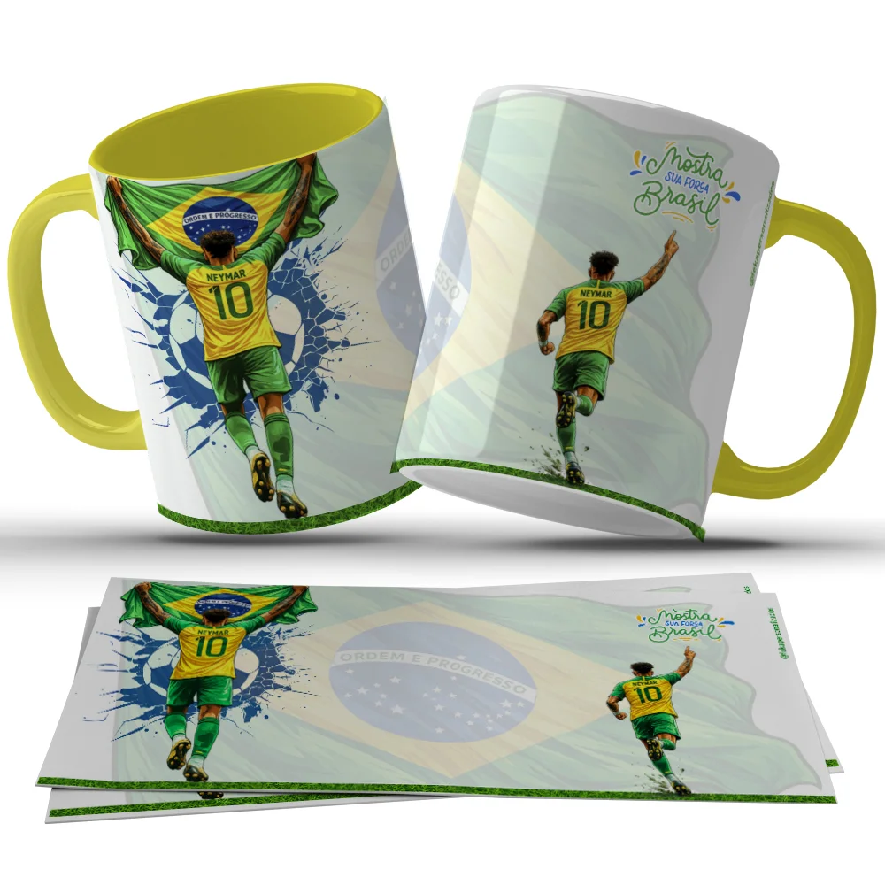 Caneca Neymar 10 Brasil Futebol c13