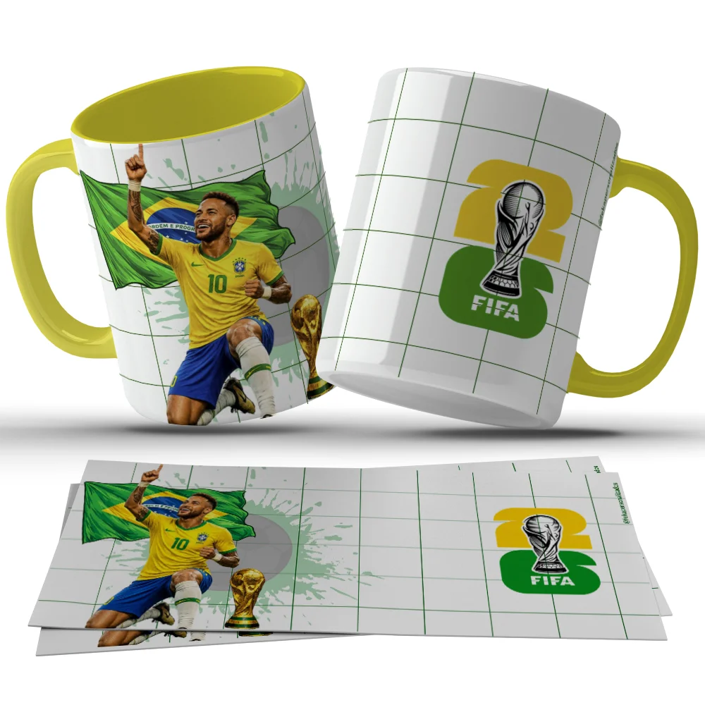 Caneca Jogador Brasil Copa do Mundo c14
