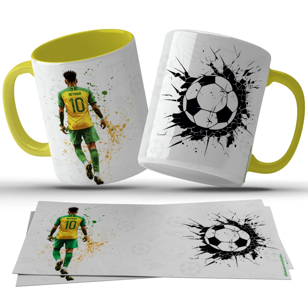 Caneca Neymar 10 Brasil Futebol c18