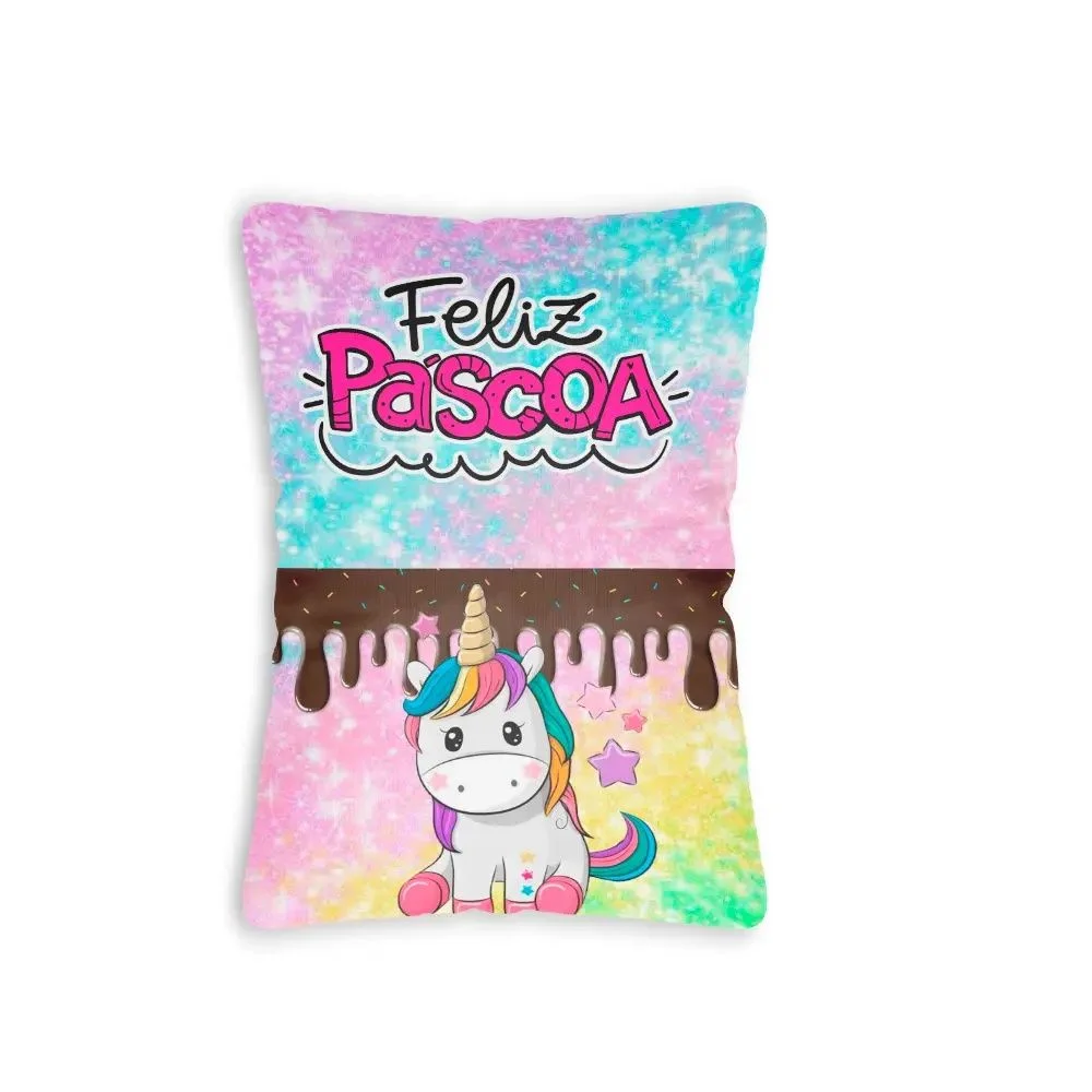 Almofada Com Bolso Feliz Páscoa c19