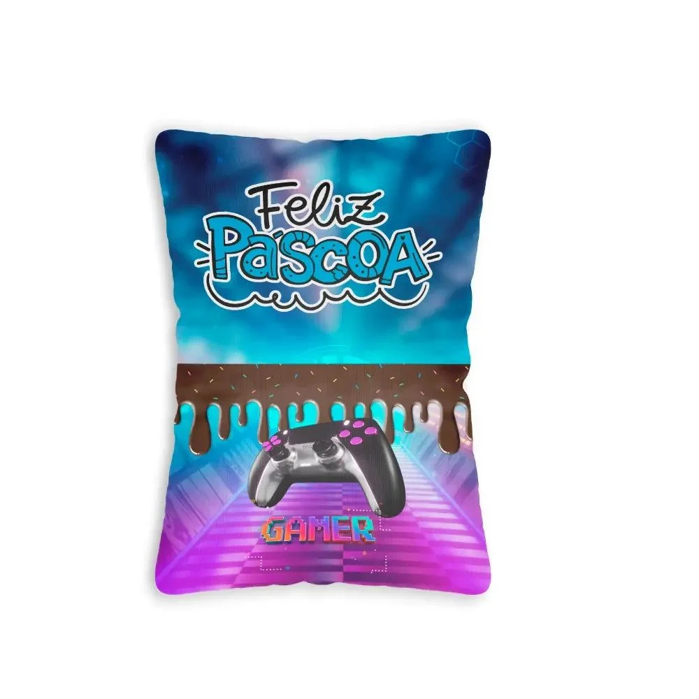 Almofada Com Bolso Feliz Páscoa c24